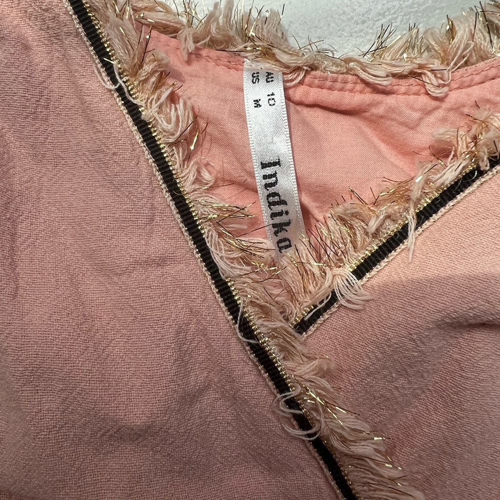 Indikah tiered Mini Dress in Pink - Picture 3 of 4